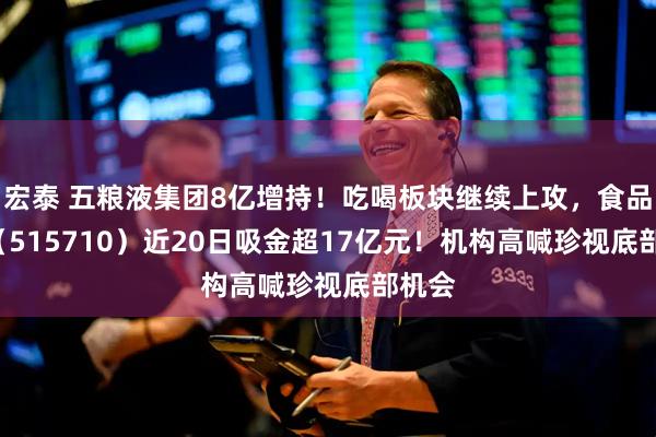 宏泰 五粮液集团8亿增持！吃喝板块继续上攻，食品ETF（515710）近20日吸金超17亿元！机构高喊珍视底部机会